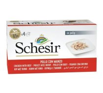 SCHESIR Chicken with beef in jelly - wet dog food - 4 x 85g | DLPAPFKAM0022 | 8005852143037 | DLPAPFKAM0022