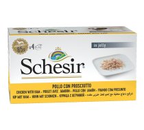 SCHESIR Chicken with ham in jelly - wet dog food - 4 x 85g | DLPAPFKAM0023 | 8005852143099 | DLPAPFKAM0023