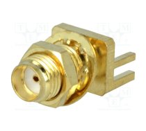 Connector: SMA; socket; female; card edge,with mounting nut; SMT | SMA-16  | SMA-16