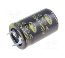 Capacitor: electrolytic; SNAP-IN; 1000uF; 100VDC; Ø22x35mm; ±20% | HE2A108M22035HA  | HE2A108M22035HA