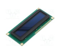 Display: OLED; alphanumeric; 16x1; Dim: 80x36x10mm; green; PIN: 16 | REC001601BGPP5N01  | REC001601BGPP5N00100