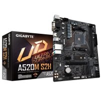 GIGABYTE A520M S2H Motherboard - Supports AMD Ryzen 5000 Series AM4 CPUs, 4+3 Phases Pure Digital VRM, up to 5100MHz DDR4 (OC), PCIe 3.0 x4 M.2, GbE LAN, USB 3.2 Gen 1 | A520M S2H (rev. 1.0)  | 4719331809720 | WLONONWCRDEMY