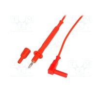 Test lead; 20A; probe tip,banana plug 4mm; with protection; red | 4412-D4-IEC-100R  | 4412-D4-IEC-100R