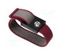 Wristband; ESD; red; 1MΩ; press stud male 3mm | JBC-TM50  | TM50