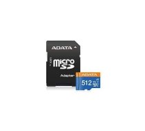 MEMORY MICRO SDXC 512GB W/AD./AUSDX512GUICL10A1-RA1 ADATA | AUSDX512GUICL10A1-RA1  | 4711085944085