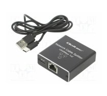 Switch Ethernet; RJ45 socket x3,USB C socket; black; 100m | QOLTEC-52249 | 52249
