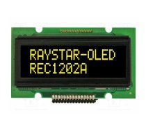 Display: OLED; alphanumeric; 12x2; Dim: 55.7x32x11mm; yellow | REC001202AYPP5N01  | REC001202AYPP5N00100