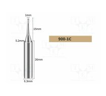 Tip; hoof; 1mm; for soldering station | BK900-1C  | 900-1C