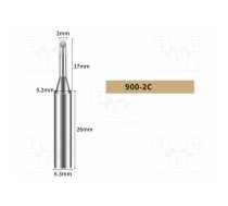 Tip; hoof; 2mm; for soldering station | BK900-2C  | 900-2C