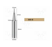 Tip; conical; 0.5mm; for soldering station | BK900-B  | 900-B