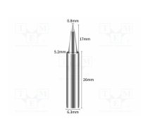 Tip; chisel; 0.8mm; for soldering station | BK900-0.8D  | 900-0.8D