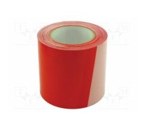 Tape: warning; white-red; L: 100m; W: 80mm | SOLID-5051  | 5051