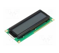 Display: LCD; alphanumeric; STN Positive; 16x2; grey; 80x36x10mm | RC1602B2-GHW-CSX  | RC1602B2-GHW-CSX