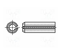 Springy stud; hardened steel; BN 876; Ø: 1.5mm; L: 16mm; DIN 1481 | B1.5X16/BN876  | 1326600