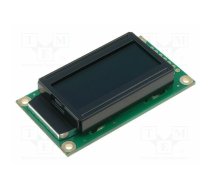 Display: LCD; alphanumeric; FSTN Negative; 8x2; black; LED; PIN: 14 | RC0802A-TIW-ESV  | RC0802A-TIW-ESV