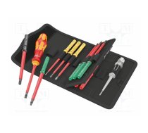 Screwdriver: insulated-set; insulated; PZ/S1,PZ/S2; 1kVAC; case | WERA.05006607001 | 05006607001
