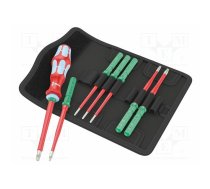 Screwdriver: insulated-set; insulated,slim; Torx®; 1kVAC; case | WERA.05006630001 | 05006630001