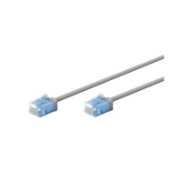 Goobay 74219 Ultra-Flexible CAT 6A Patch Cable, Slim, U/UTP, 0,15 m, Grey | Goobay | 74219 | 4040849742194
