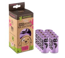 STARCHBAG BIO compostable poop bags lilac – 8x15 pcs | DLZSRHNSP0010 | 5903919618395 | DLZSRHNSP0010