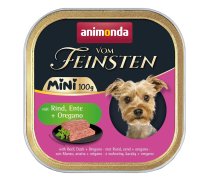 ANIMONDA Vom Feinsten Adult Mini Beef, duck and oregano - wet dog food - 100g | DLPANMKAM0015  | 4017721823616 | DLPANMKAM0015