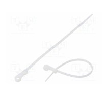 Cable tie; with a hole for screw mounting; L: 170mm; W: 3.6mm | FIX-M-3.6X170/N  | FIX-M-3.6X170/N