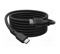 Cable; USB 3.2 Gen 1; USB C plug,both sides; nickel plated; 0.5m | AK-300342-005-S | AK-300342-005-S