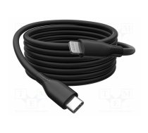 Cable; USB 2.0; Apple Lightning plug,USB C plug; nickel plated | AK-600110-010-S | AK-600110-010-S