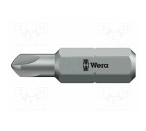 Screwdriver bit; Torq-Set®; TS1; 1/4"; Overall len: 25mm | WERA.05066619001 | 05066619001