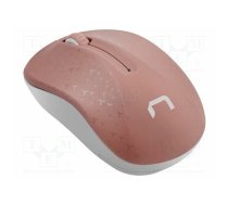 Mouse; TOUCAN; white,pink; USB A; wireless,optical; No.of butt: 3 | NMY-1652 | NMY-1652