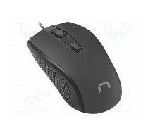 Mouse; HOOPOE 2; black; USB A; optical,wired; 1.8m; No.of butt: 3 | NMY-1798 | NMY-1798