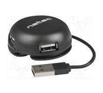 Hub USB; USB A socket x4,USB A plug; USB 2.0; PnP; black; 480Mbps | NHU-1330  | NHU-1330