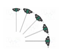 Wrench: hex key-set; Hex Plus; Kind of handle: T; 5pcs. | WERA.05136070001 | 05136070001