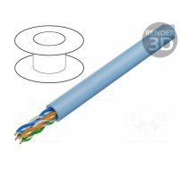 Wire; U/UTP; Cat 6a; 4x2x23AWG; Cu; wire; LSZH; blue; 305m; CPR: Dca | DK-1614-A-VH-305 | DK-1614-A-VH-305