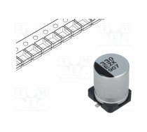 Capacitor: hybrid; H: 10.2mm; 330uF; 25VDC; 2A; SMD; ESR: 27mΩ; ZKU | EEHZK1E331UP | EEHZK1E331UP