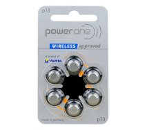 6 x Power One SAB Varta 13 dzirdes aparātu baterijas(BCVAPMF13S) | BCVAPMF13S