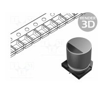 Capacitor: hybrid; H: 10.2mm; 33uF; 80VDC; 1.7A; SMD; ESR: 36mΩ; ZA | EEHZA1K330P | EEHZA1K330P