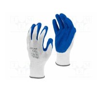 Protective gloves; Size: 9; navy blue-white; latex,polyester; tag | LAHTI-L211109K | L211109K