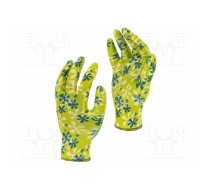 Protective gloves; Size: 9; green; nitryl,polyester; women's; tag | LAHTI-L220409K | L220409K