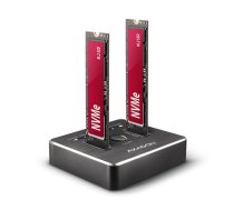 AXAGON | USB-C 3.2 Gen2 - 2x NVMe CLONE DUAL SDD Dock Station | ADSA-M2C | ADSA-M2C | 8595247906496