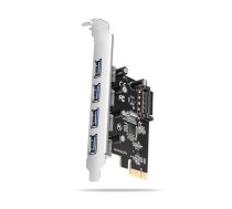 AXAGON PCI-Express card with four external USB-A 5Gbps ports | PCEU-430RS | PCEU-430RS | 8595247908582