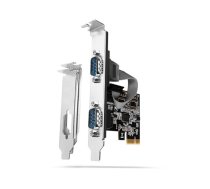 Axagon PCI-Express card with two 250 kbps serial ports. ASIX AX99100. Standard & Low Profile. | PCEA-S2N | 8595247905406