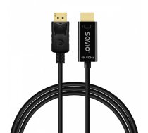 Kabelis SAVIO Display Port - HDMI 4K 60Hz 1,5m | SAVKABELCL-189 | 5901986049593 | AKSAOKVSAOCL189