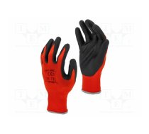 Protective gloves; Size: 8; red-black; tag | LAHTI-L221208K | L221208K