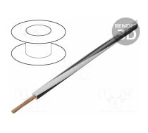 Wire; H05V-K,LgY; stranded; Cu; 0.75mm2; PVC; white-black; 100m | LGY0.75-WH/BK | LGY0.75-WH/BK