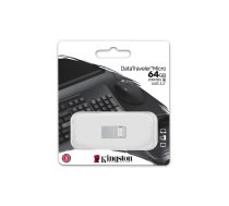 Zibatmiņa Kingston DataTraveler Micro 64GB Ultra-small | DTMC3G2/64GB | 740617328066 | SGKIN3G64MC3G20