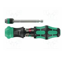 Screwdriver: universal-set; with ratchet; Kraftform Kompakt 20 | WERA.05051513001 | 05051513001