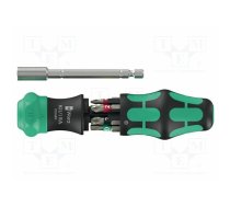 Screwdriver: universal-set; with ratchet; Kraftform Kompakt 28 | WERA.05051519001 | 05051519001
