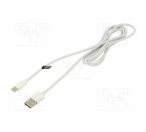 Cable; USB 2.0; USB A plug,USB C plug; 1.5m; white; 480Mbps; 60W | CU0322 | CU0322