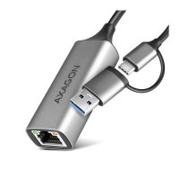 AXAGON ADE-TXCA Compact aluminum USB 3.2 Gen 1 Gigabit Ethernet 10/100/1000Mbit adapter with automatic installation, Nintendo Switch support and USB C-A reduction | ADE-TXCA | 8595247907943