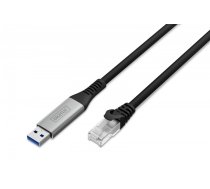 Cable; USB 3.2 Gen 1; RJ45 plug,USB A plug; nickel plated; 2m | AK-300600-020-S | AK-300600-020-S